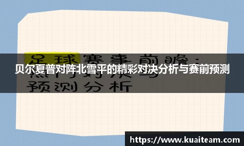 贝尔夏普对阵北雪平的精彩对决分析与赛前预测